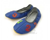School Slippers Blue with Numbers