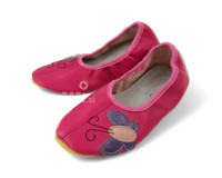School Slippers Pink with Butterfly