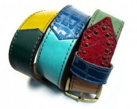 Leather Belt Kiri Rectangles